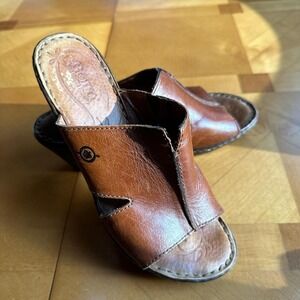 Born Leather Wedge‎ Sandals